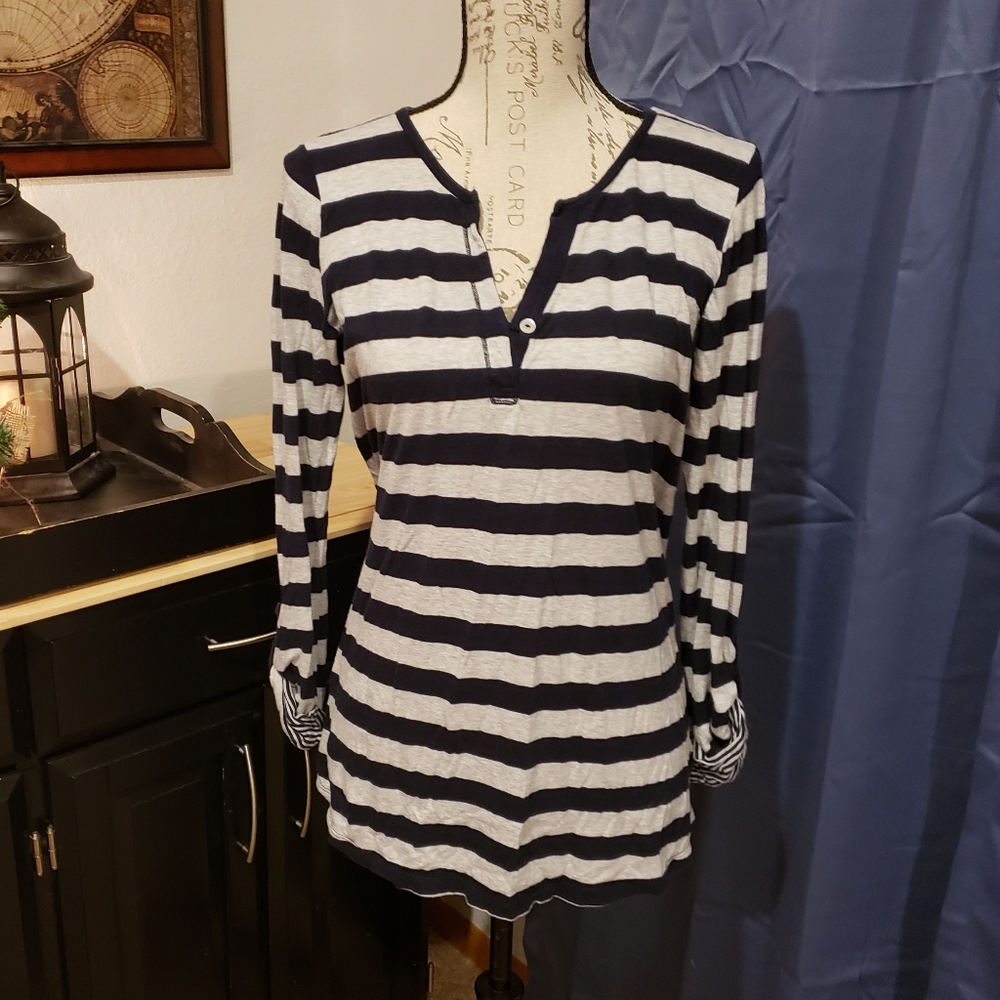 Striped maternity shirt